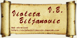 Violeta Biljanović vizit kartica
